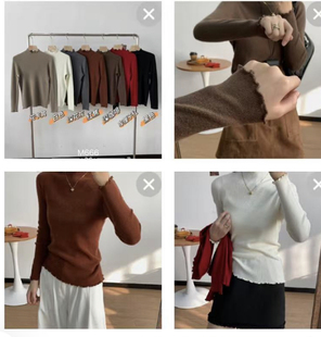 针织衫 气质半高领长袖 女软糯内搭打底上衣 新款 B513秋季