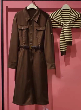 A633牛货秋冬季长袖可挽两件套长款连衣裙A1FAF1125H9