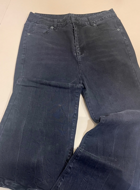 A544 秋季女款牛仔裤弹力微喇叭高腰牛仔裤子女