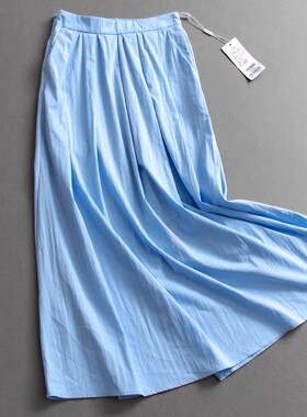B442简约半身裙新款韩版休闲直筒伞裙长裙女