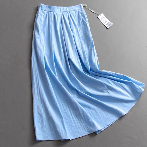 B442简约半身裙新款韩版休闲直筒伞裙长裙女