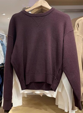 A902日系春款女装休闲柔滑圆领长袖针织衫休闲毛衣女