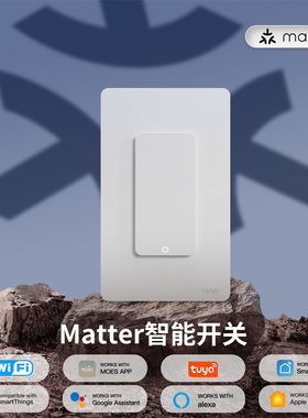 涂鸦智能matter开关app远程定时120美规背光灯控按键开关Homekit