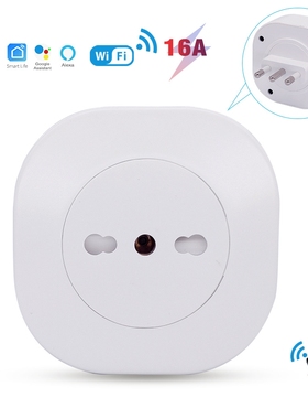 涂鸦wifi智能插座16A意大利规插头Alexa语音手机远程操控定时分享