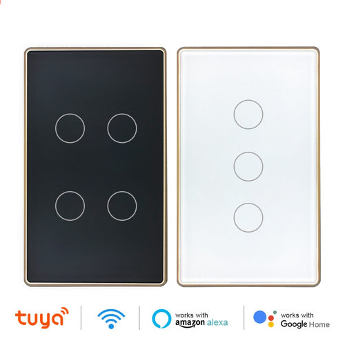 wifi smart switch金属边框智能开关 Metal frame zigbee alexa