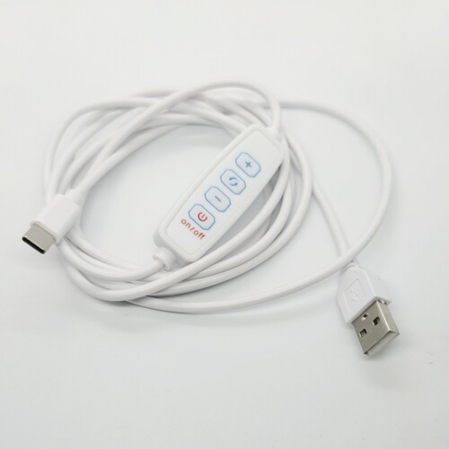Type-c口台灯5V调光数据线电源线USB开关线四键调光调色控制线12V
