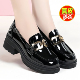 春秋乐福鞋 一脚蹬女单鞋 女休闲小皮鞋 英伦风低帮日系平底漆皮女鞋