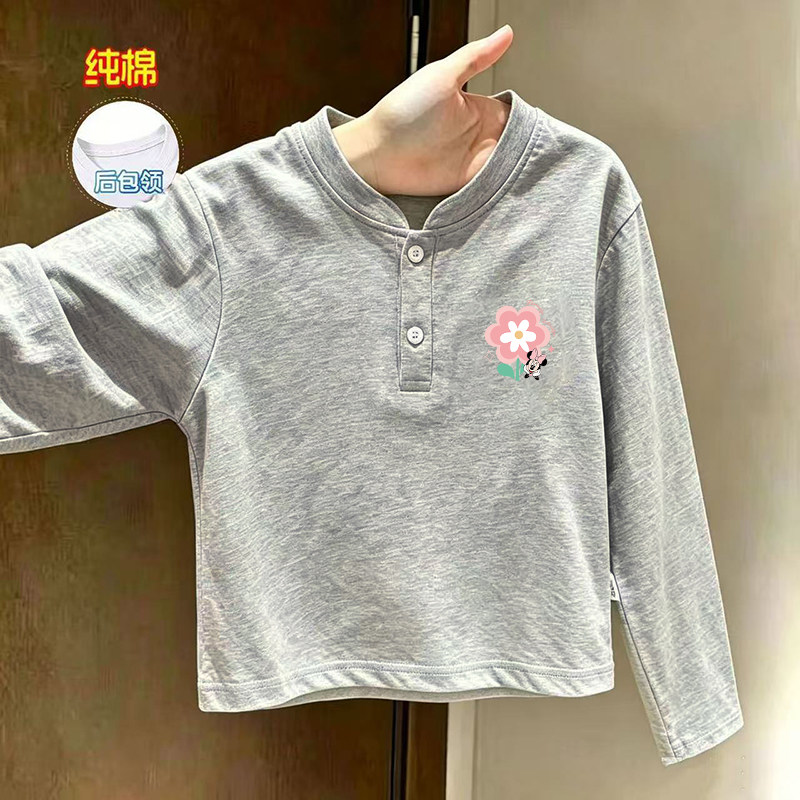新款印花洋气时尚休闲上衣春秋季纯棉儿童POLO衫宝宝长袖韩系潮流