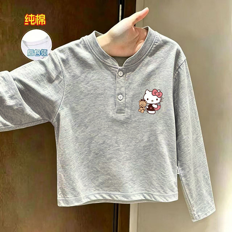 上衣春秋季纯棉儿童POLO衫宝宝长袖韩系潮流字母印花洋气时尚休闲