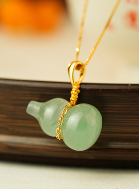 S925银葫芦吊坠新中式小巧精致