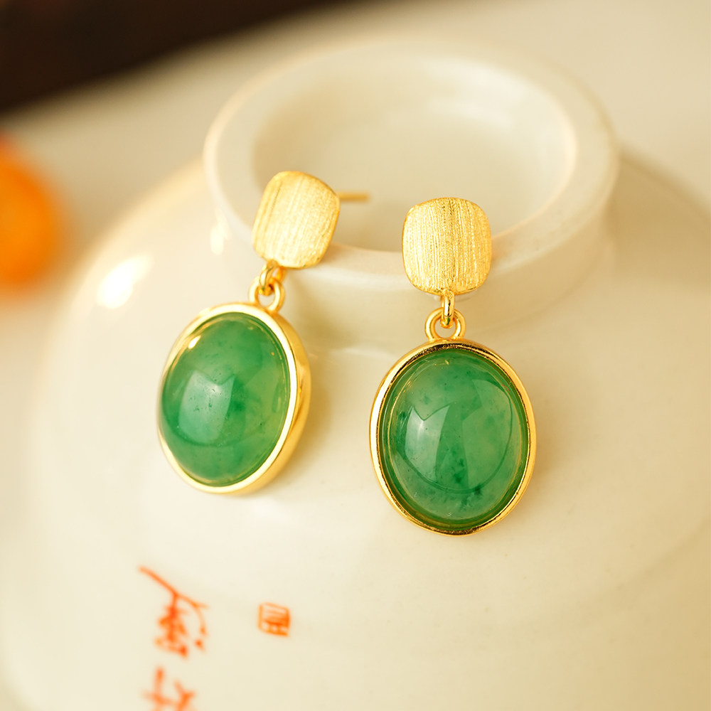 御臻珠宝｜非洲翠｜S925银｜耳饰耳钉耳坠设计款多样性蛋面翠绿,饰品/流行首饰/时尚饰品新,银饰耳饰,淘宝优惠券,粉丝福利购,淘宝优惠卷