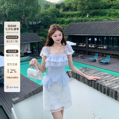 重工蕾丝！甜美法式小衫