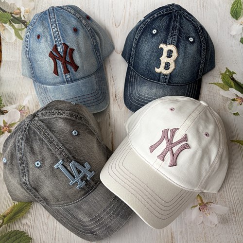MLB2026春夏新款复古牛仔棒球帽