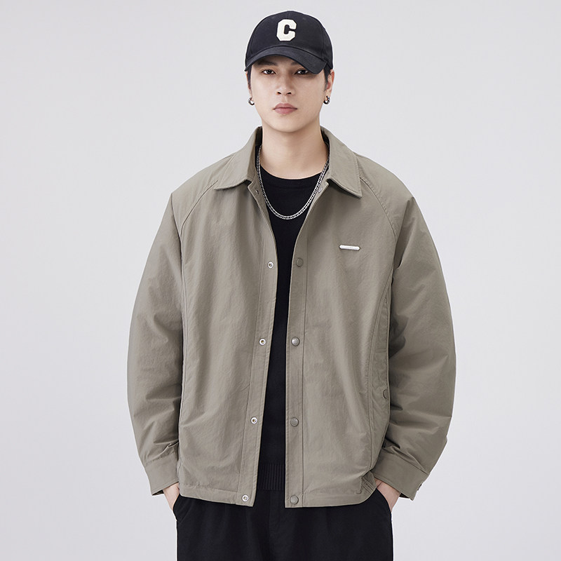 翻领轻薄款90白鸭绒羽绒服男宽松
