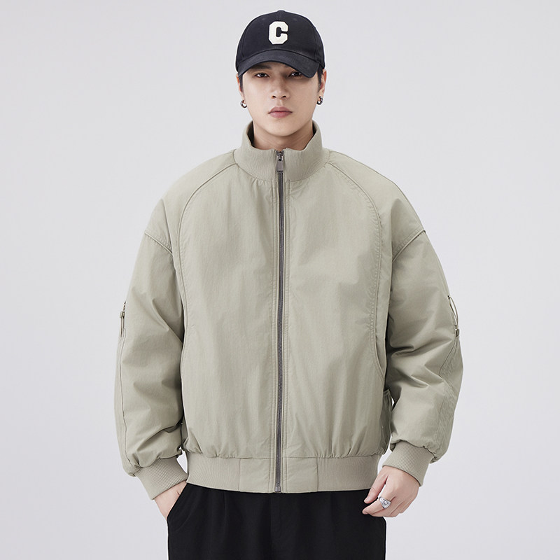 宽松保暖立领90白鸭绒羽绒服男