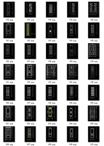 35-整木门cad图纸门型CAD图稿木门房门不锈钢门CAD图（400多款）