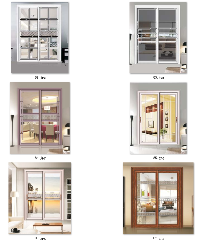 32-推拉门图片移门素材中控门图印刷画册用吊趟门玻璃门图片素材