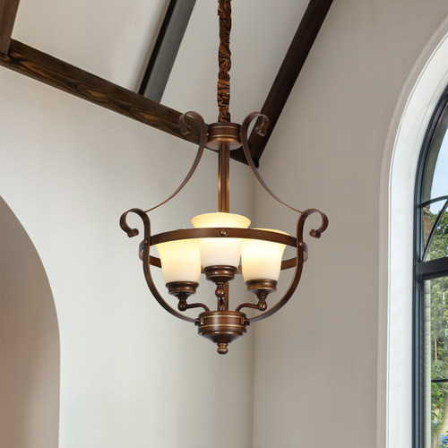 美式复古别墅楼梯小吊灯餐厅灯卧室灯书房灯阳台灯单头设计师款