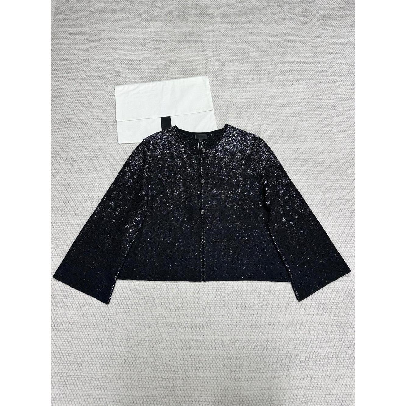 黑色开衫25P珠片丝线春夏新款亮片针织长袖现货在仓懂货的的入手