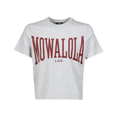 香港正品Mowalola Sweat Opium YVL灰色视觉系秀款印花修身T恤tee