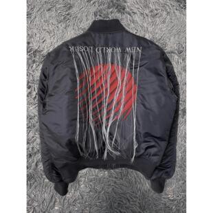 香港正品HBA Hood By Air 刺绣流苏标语轰炸机夹克外套Ma1 Bomber