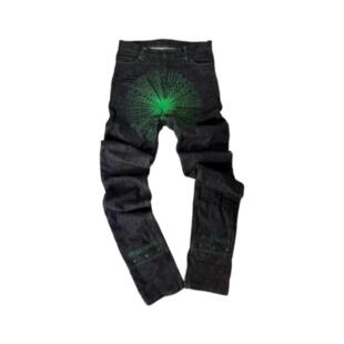 香港正品Hood By Air黑客帝国暗码印花HBA原牛牛仔裤Playboicarti