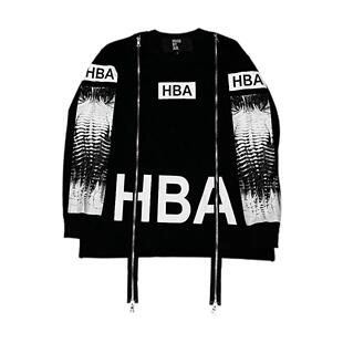 香港正品绝迹稀有HBA HOOD BY AIR X光脊柱双拉链长袖男女T恤潮牌