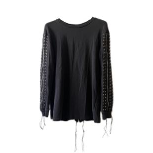 香港正品HBA Hood By Air重工绑带拉链长袖T恤tee正反面都可以穿