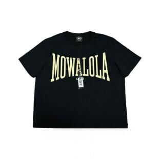 香港正品Mowalola Opium YVL黑色短袖视觉系基础款印花修身T恤tee