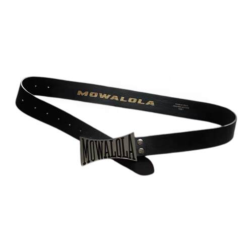 香港正品Mowalola 24ss 脆皮同款金属logo刻字铭牌皮带头腰带皮带