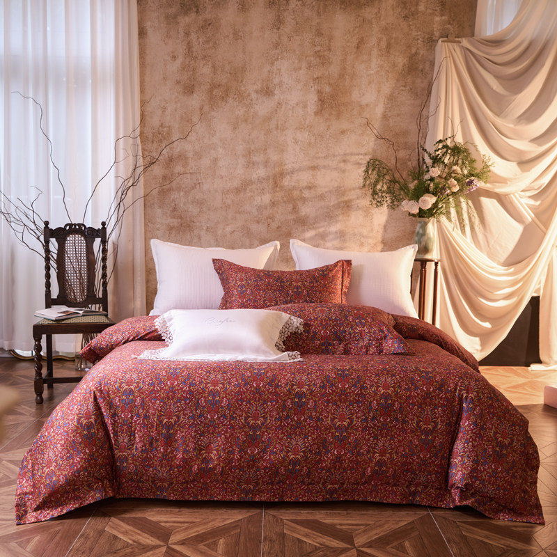 2026新款长绒棉活性数码印花四件套-锦瑟年华