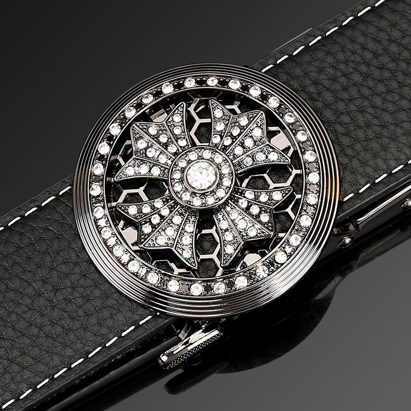 男士皮带真皮时尚百搭青少年裤带自动扣韩版商务牛皮腰带新款潮流