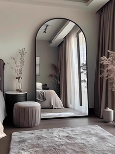 轻奢高级感穿衣镜显瘦美颜全身落地镜女生大尺寸服装店专用试衣镜