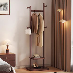 新疆包邮实木落地挂衣架卧室家用房间不占空间的衣帽架2025新款衣
