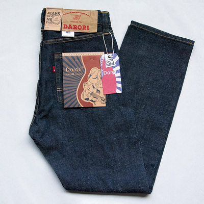 Darori烫斗 13.5oz中腰直筒微锥赤耳原色710牛仔裤男女经典裤型