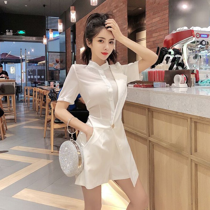 summer Korean Edition Ladies temperament Self cultivation Show thin Mosaic Short sleeved Conjoined Culotte leisure time shorts Paige Jumpsuitin the Women's clothing/Boutique , Pants , Casual pants  category - from Buy2taobao.com to provide professional Taobao agent buy service