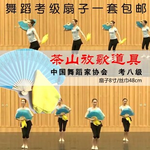 中国舞蹈家协会茶山放歌考七级八级手绢道具安徽花鼓云南花灯扇子