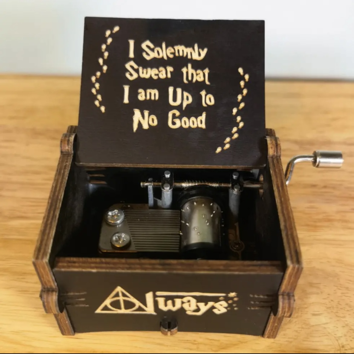 哈利波特海德薇变奏曲主题曲手摇木质迷你八音盒发条创意生日礼物