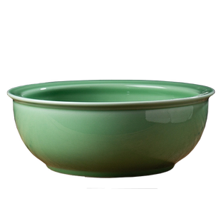 景德镇陶瓷和面盆揉面盆手工陶瓷面盆大号加厚加深家用厨房发面盆