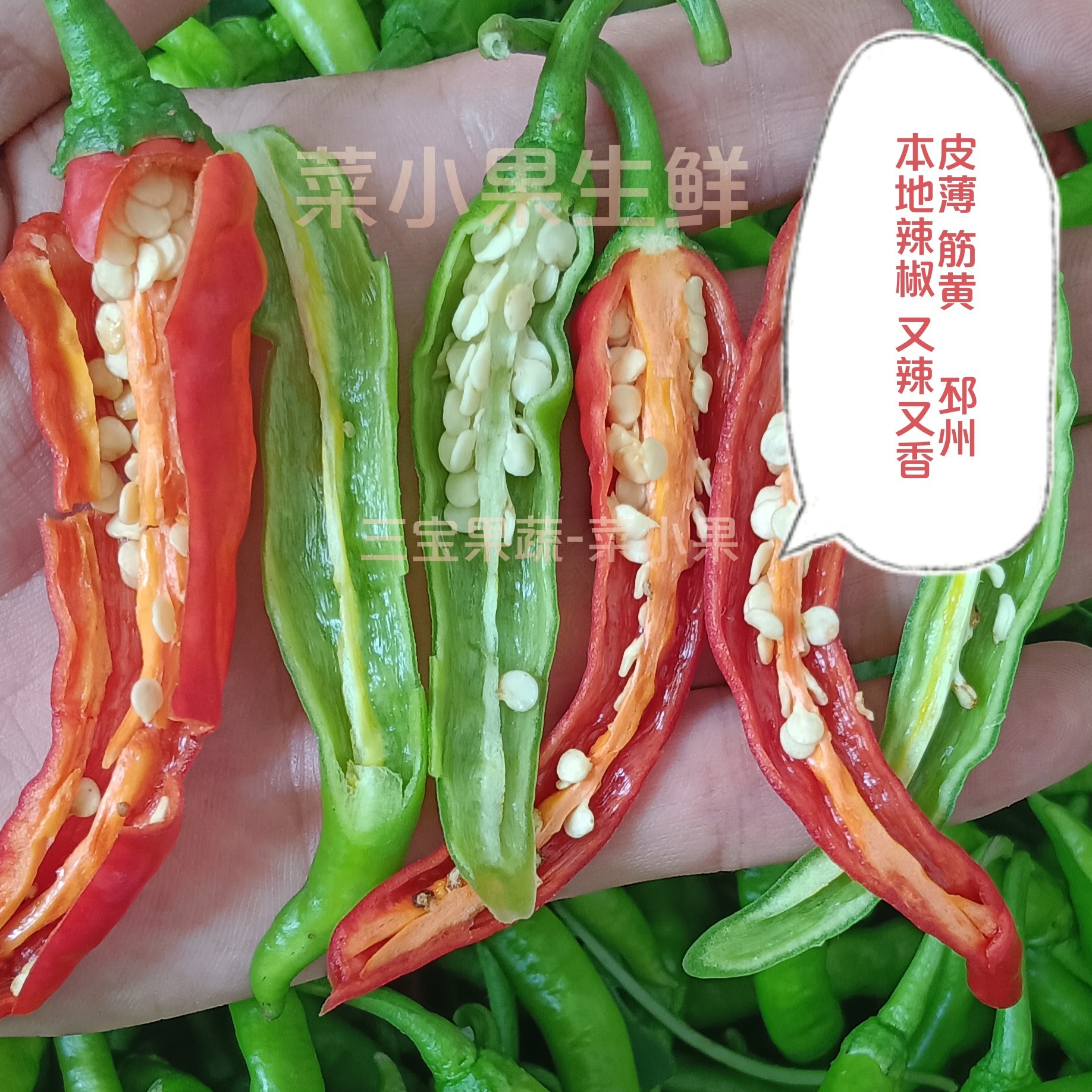 邳州露天土辣椒新鲜辣椒薄皮小尖椒农家小青椒朝天椒小米椒螺丝椒