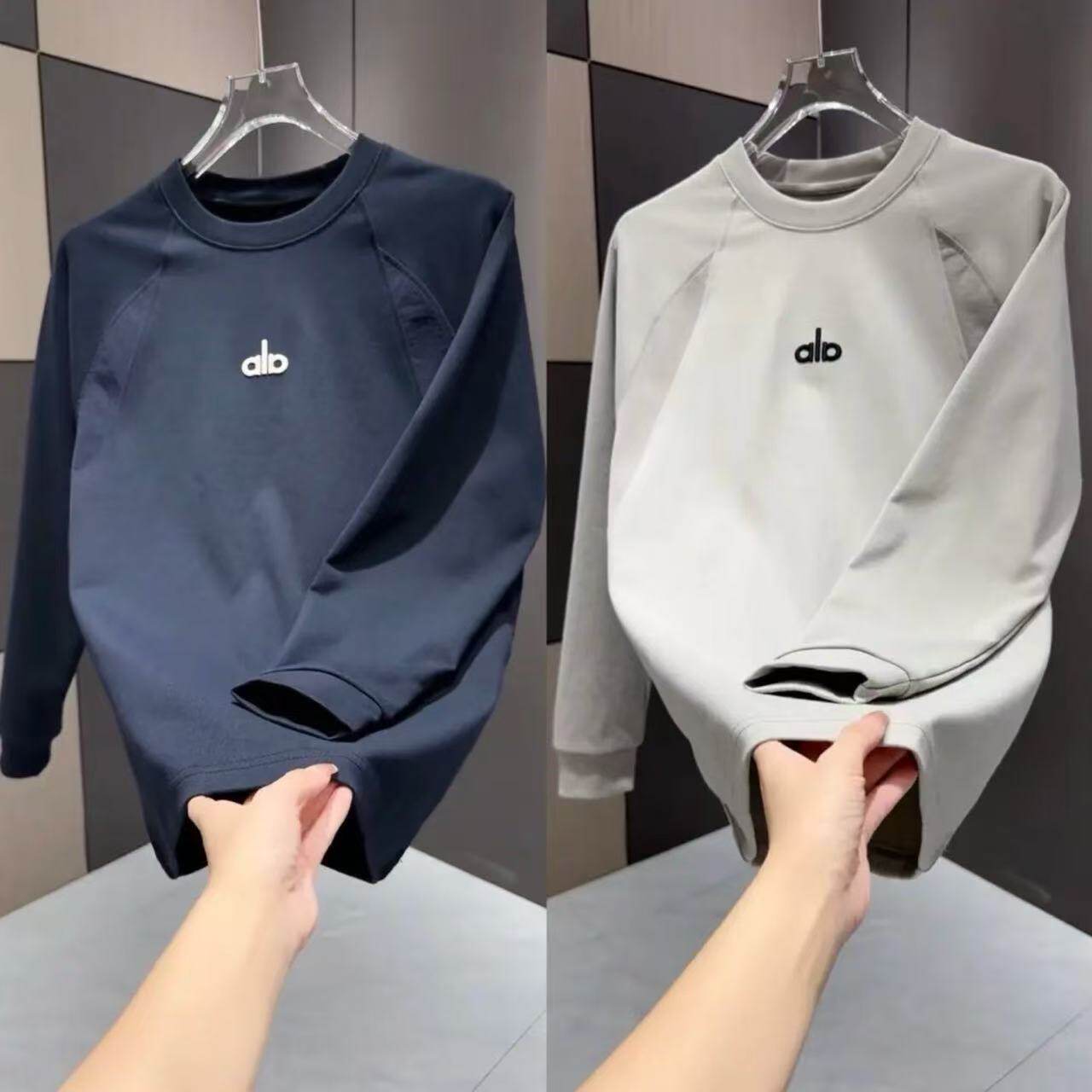 秋季新款潮牌刺绣圆领卫衣男士高级感时尚百搭休闲长袖T恤上衣