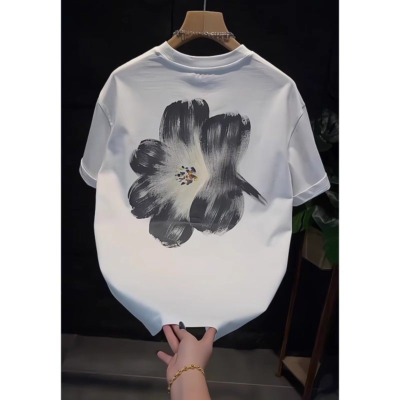 痞帅风潮牌穿搭纯棉手工印花短袖T恤男夏季个性时尚宽松百搭上衣,男装,T恤,淘宝优惠券,粉丝福利购,淘宝优惠卷