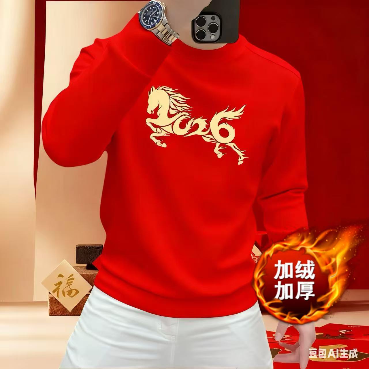 印花卫衣男士秋冬2026新款