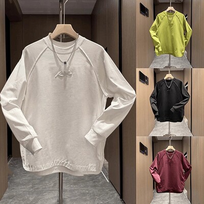 2025春秋新款拼接圆领卫衣