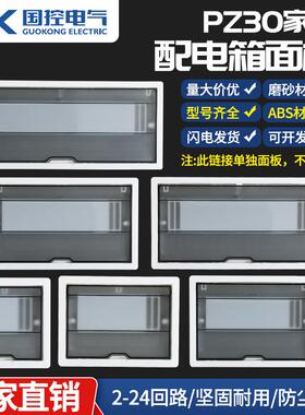 加厚PZ30塑料盖板磨砂盖子配电箱照明箱面板8/10/12/15/18/24回路