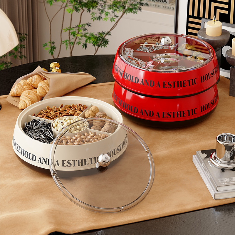 果盘客厅茶几家用2025新款高端精致高颜值零食盘零食糖果摆放盘子