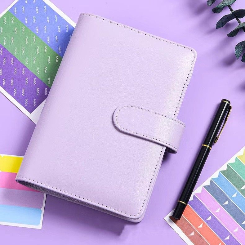 A6活页夹跨境创意手帐本批发拉链袋马卡龙PU皮质现金预算手账本,文具电教/文化用品/商务用品,手帐/日程本/计划本,淘宝优惠券,粉丝福利购,淘宝优惠卷
