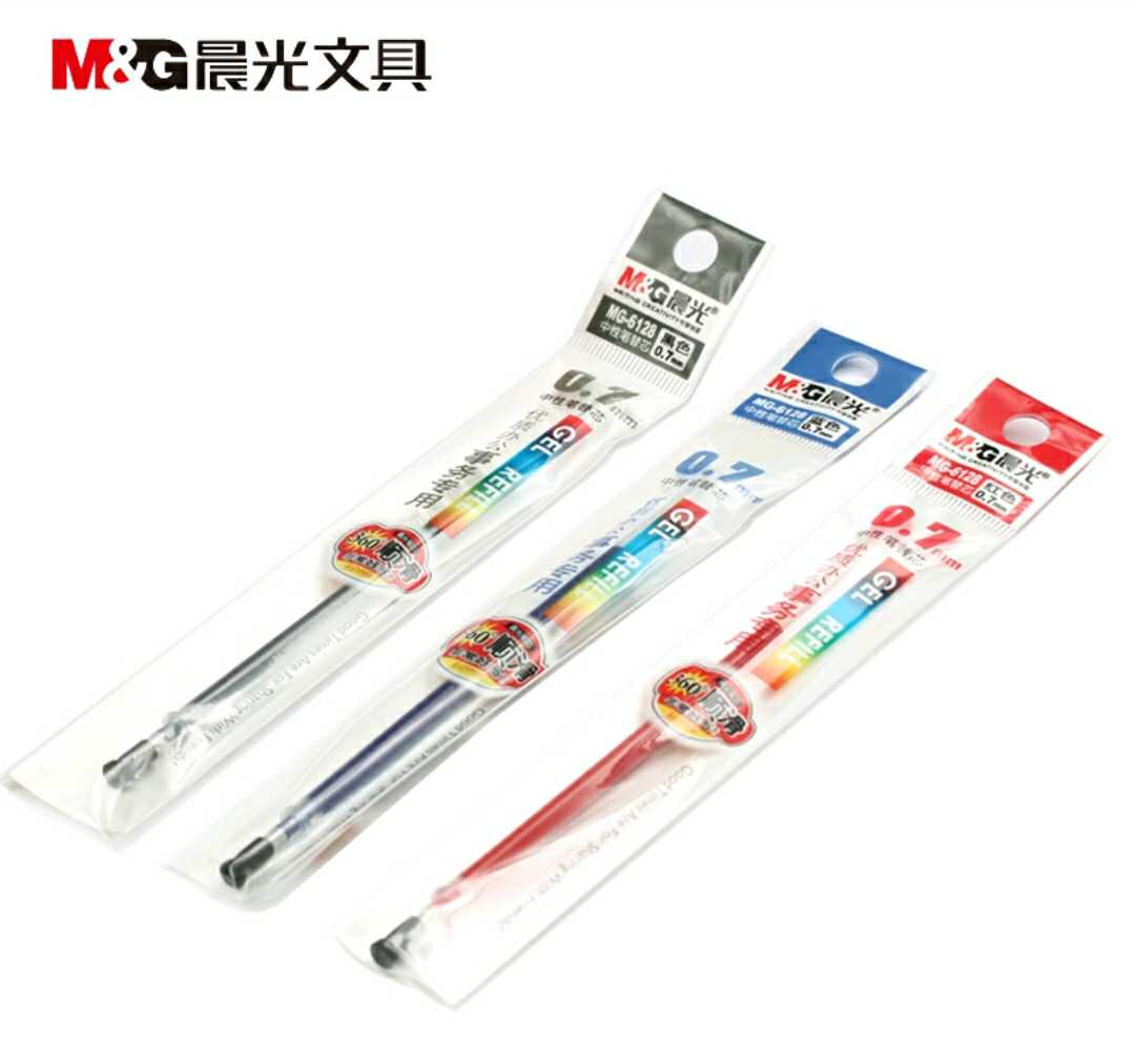 晨光中性替芯0.7mm 水笔芯粗笔芯事务替换内芯办公签字笔芯子弹头