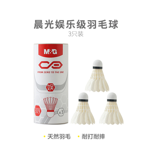 晨光体育娱乐级羽毛球 AST09309室外室内飞行稳定飞羽球 3只装