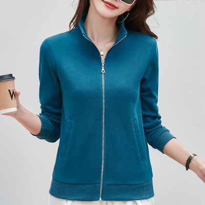 拉链开衫棉卫衣女薄款宽松不起球